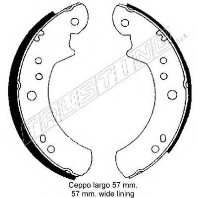 TRUSTING 040127 Комплект гальмівних колодок