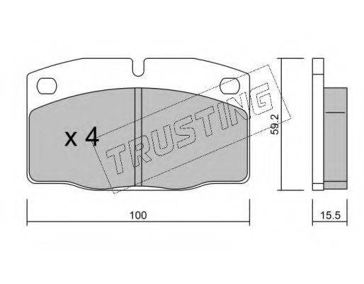 TRUSTING 0460 Комплект тормозных колодок, дисковый тормоз