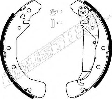 TRUSTING 073169 Комплект гальмівних колодок