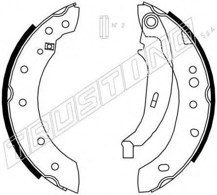 TRUSTING 079195 Комплект гальмівних колодок