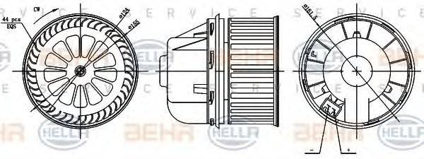 HELLA 8EW351000361 Вентилятор салона