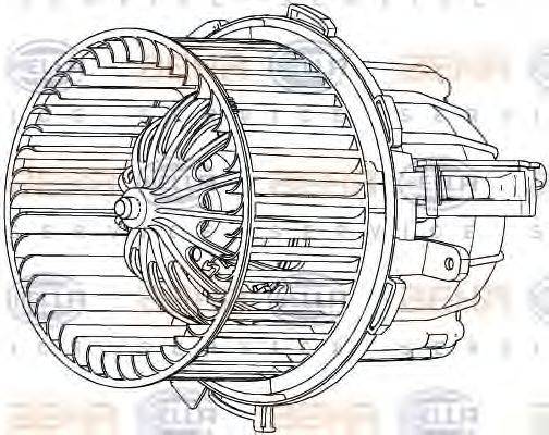 HELLA 8EW351040261 Вентилятор салону