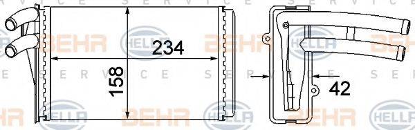 HELLA 8FH351045101 Теплообменник, отопление салона