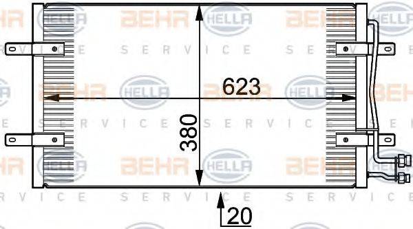 Конденсатор, кондиціонер HELLA 8FC 351 300-201