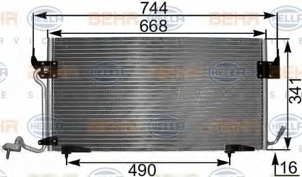 HELLA 8FC351301291 Конденсатор, кондиціонер