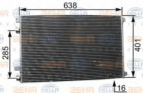 Конденсатор, кондиціонер HELLA 8FC 351 301-564