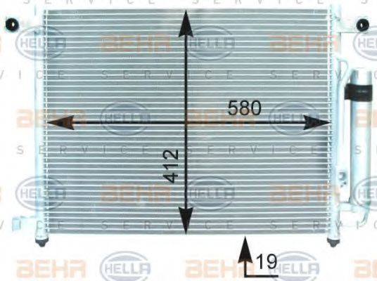 HELLA 8FC351303051 Конденсатор, кондиціонер