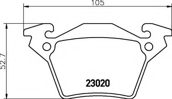 HELLA 8DB355008641 Комплект гальмівних колодок, дискове гальмо