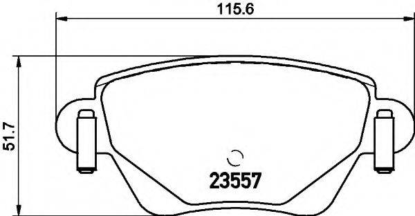 HELLA 8DB355012211 Комплект гальмівних колодок, дискове гальмо