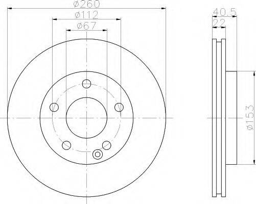HELLA 8DD355105991 гальмівний диск