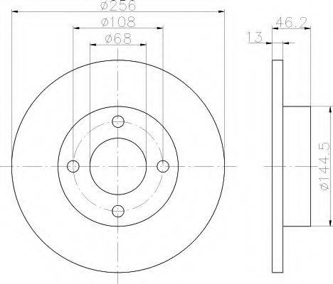 HELLA 8DD355100581 Тормозной диск