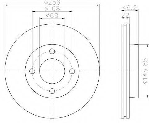 HELLA 8DD355100591 Тормозной диск