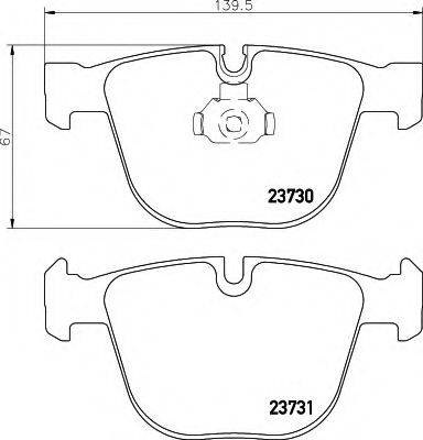 HELLA 8DB355010751 Комплект гальмівних колодок, дискове гальмо