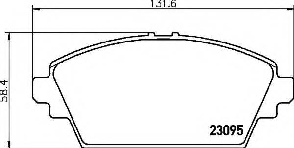 HELLA 8DB355011951 Комплект гальмівних колодок, дискове гальмо