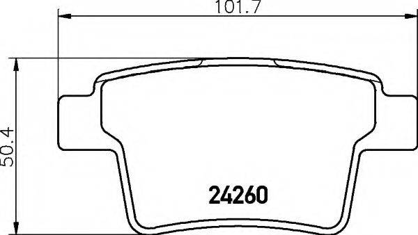 HELLA 8DB355012171 Комплект гальмівних колодок, дискове гальмо