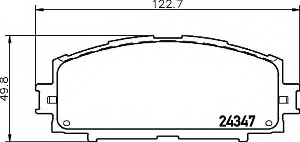 HELLA 8DB355012361 Комплект гальмівних колодок, дискове гальмо