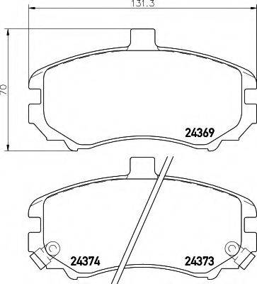 HELLA 8DB355012471 Комплект гальмівних колодок, дискове гальмо