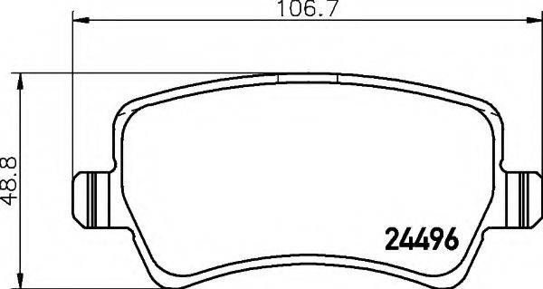 HELLA 8DB355012941 Комплект гальмівних колодок, дискове гальмо