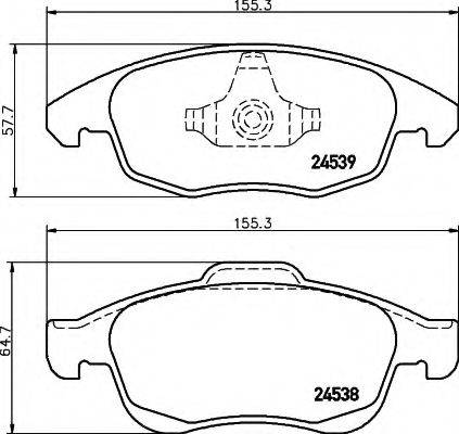 Комплект гальмівних колодок, дискове гальмо HELLA 8DB 355 013-341