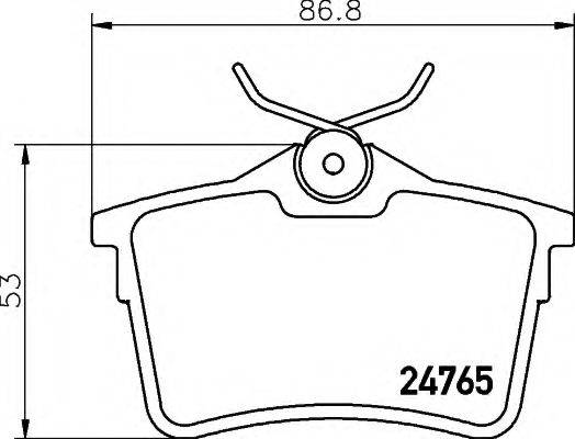 Комплект гальмівних колодок, дискове гальмо HELLA 8DB 355 014-081