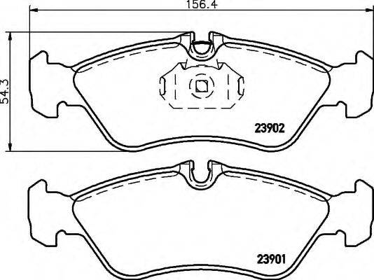 HELLA 8DB355014401 Комплект гальмівних колодок, дискове гальмо