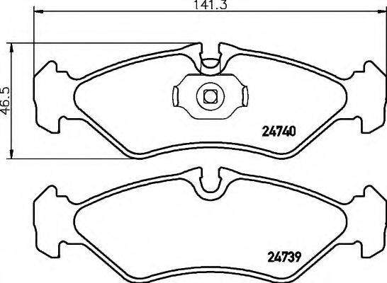 Комплект гальмівних колодок, дискове гальмо HELLA 8DB 355 014-421