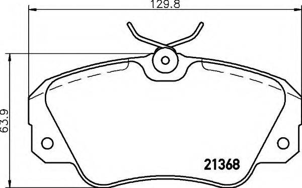 HELLA 8DB355017771 Комплект гальмівних колодок, дискове гальмо