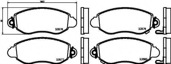 HELLA 8DB355019361 Комплект гальмівних колодок, дискове гальмо