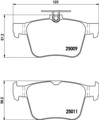 Комплект гальмівних колодок, дискове гальмо HELLA 8DB 355 020-261