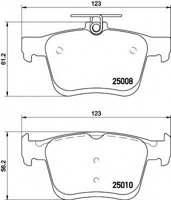 Комплект гальмівних колодок, дискове гальмо HELLA 8DB 355 020-271