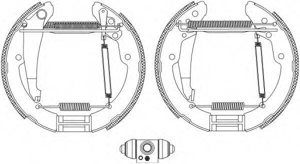 HELLA 8DB355005251 Комплект гальмівних колодок