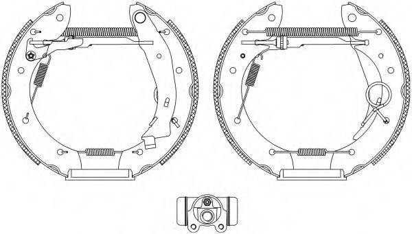 HELLA 8DB355004351 Комплект гальмівних колодок