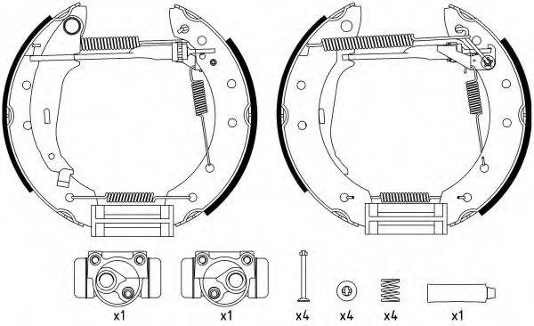 HELLA 8DB355022681 Комплект гальмівних колодок