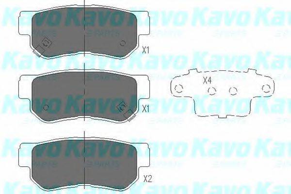 KAVO PARTS KBP3035 Комплект гальмівних колодок, дискове гальмо