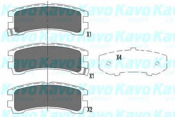 KAVO PARTS KBP6549 Комплект гальмівних колодок, дискове гальмо