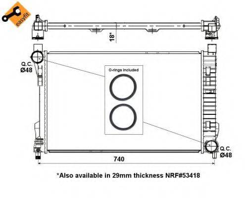 NRF 55310 Радіатор, охолодження двигуна