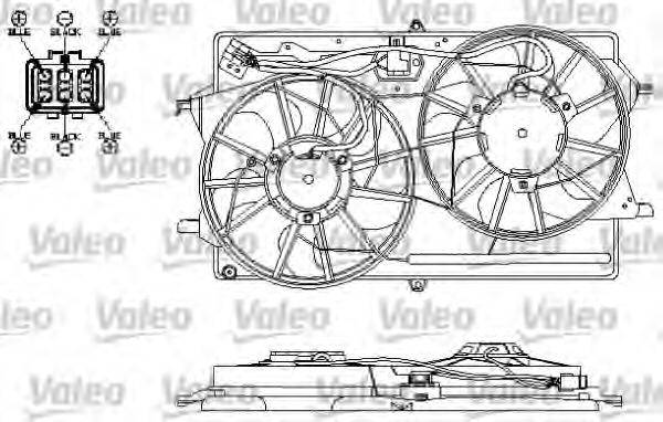 VALEO 696150 Електродвигун, вентилятор радіатора