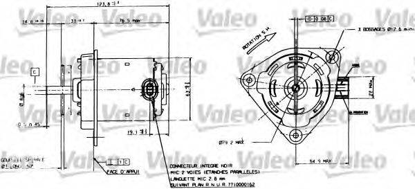 VALEO 698084 Електродвигун, вентилятор радіатора