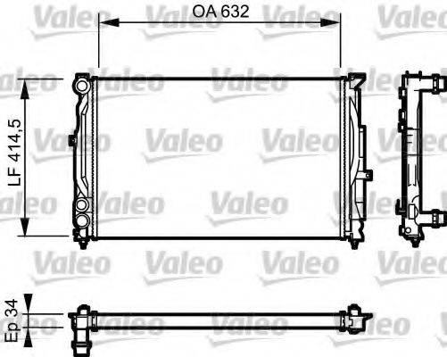 VALEO 732361 Радіатор, охолодження двигуна