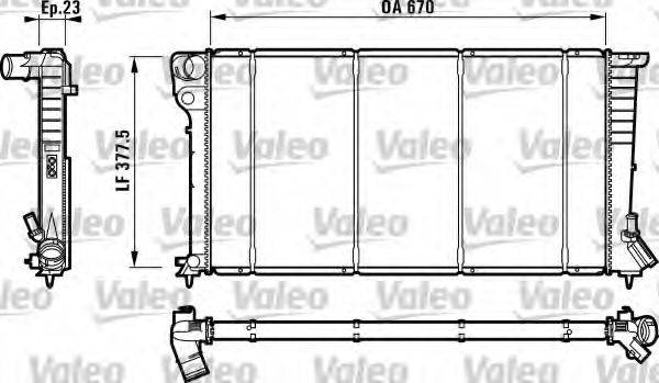 VALEO 732517 Радіатор, охолодження двигуна