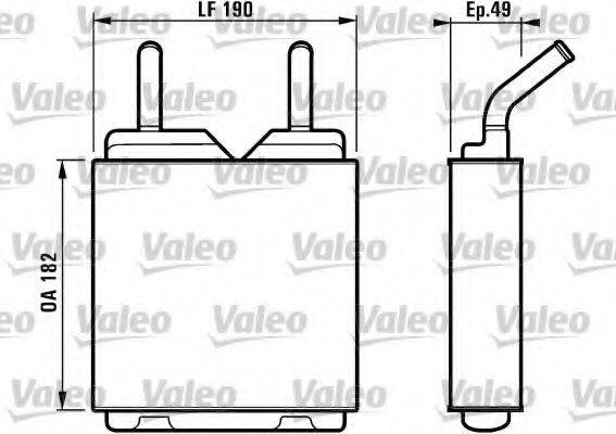 VALEO 812150 Теплообмінник, опалення салону