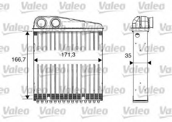 Теплообмінник, опалення салону VALEO 812250