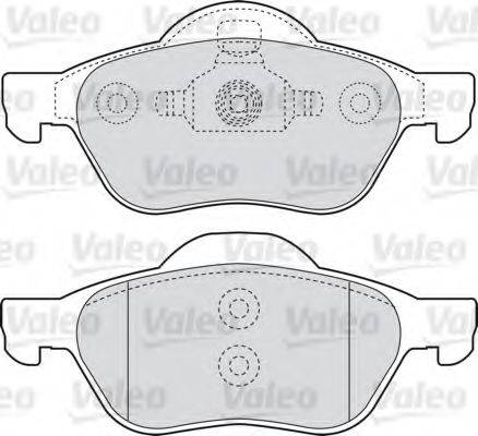 Комплект гальмівних колодок, дискове гальмо VALEO 598566