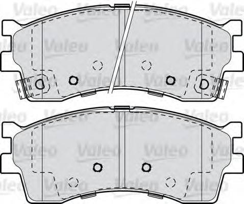 VALEO 598910 Комплект гальмівних колодок, дискове гальмо