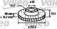 VALEO 186153 Тормозной диск