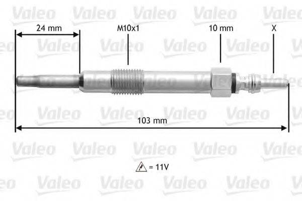 VALEO 345114 Свічка розжарювання