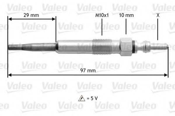 VALEO 345125 Свеча накаливания