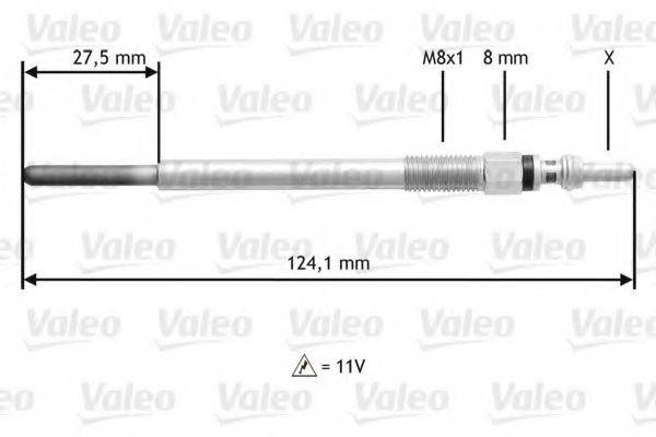 VALEO 345138 Свічка розжарювання