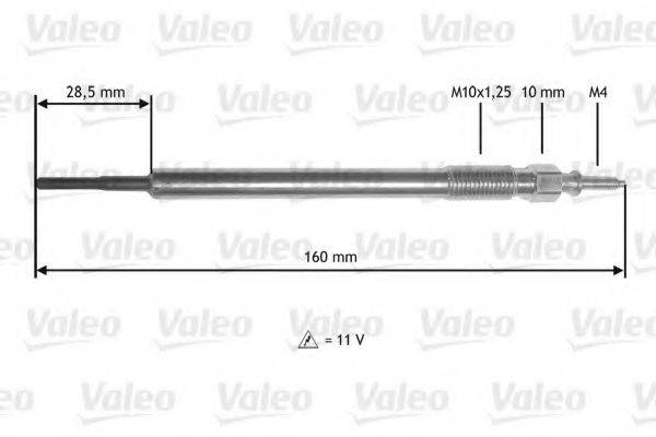 VALEO 345177 Свічка розжарювання