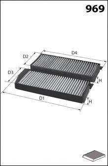 MECAFILTER JKR7276 Фильтр, воздух во внутренном пространстве